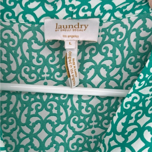 Laundry By Shelli Segal Green Relaxed Blouse - Picture 3 of 3